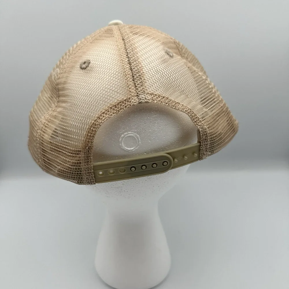 YoungLA Trucker Hat Cream Tan LA Logo Foam Front Snapback Adult Cap Unisex